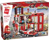 Qman W12014 - Brandweer Kazerne - Lego Compatibel - Bouwdoos