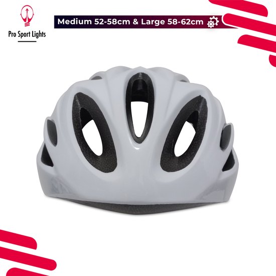 Fietshelm volwassenen Wit - Heren/Dames - Medium 52/58cm