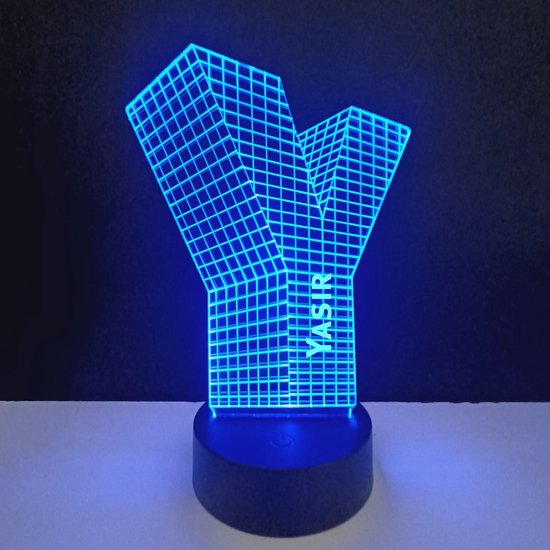 3D LED Lamp - Letter Met Naam - Yasir