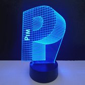 3D LED Lamp - Letter Met Naam - Pim