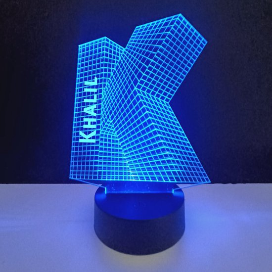 3D LED Lamp - Letter Met Naam - Khalil