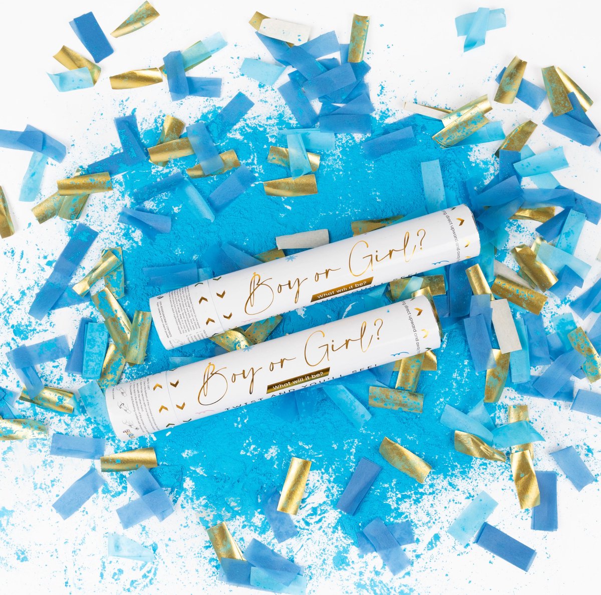 Partizzle 2x Gender Reveal Rookkanon met Confetti Geboorte Baby Kanon