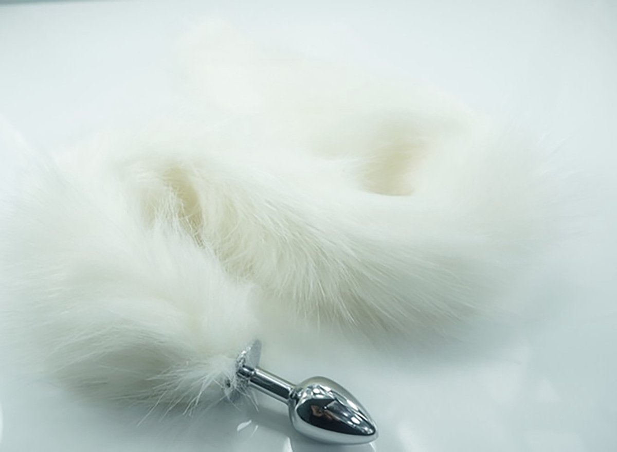 Goedkoopste Buttplug - Vossenstaart buttplug - Foxtail buttplug - Wit - Erotisch - XL - 75CM - Anaal - Tail buttplug