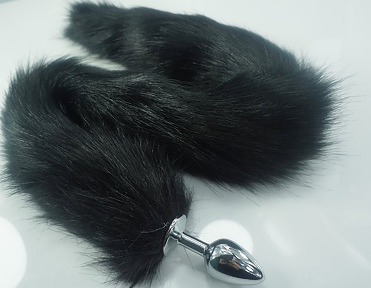 Goedkoopste Buttplug - Vossenstaart buttplug - Foxtail buttplug - Zwart - Erotisch - XL - 75CM - Anaal - Tail buttplug