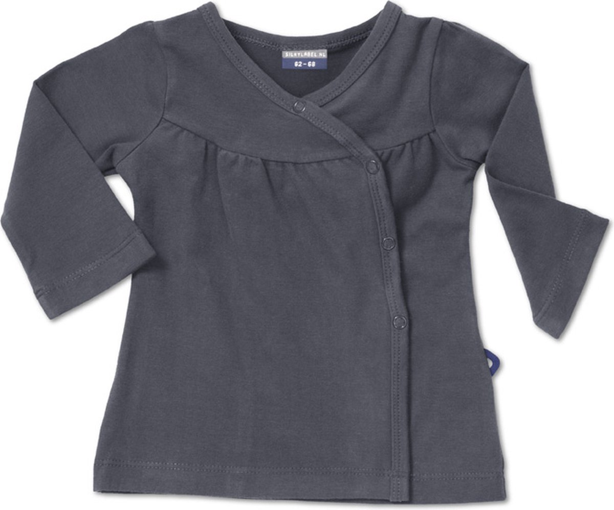 Silky Label vest met knoopjes Glacier grey - maat 74/80 - grijs