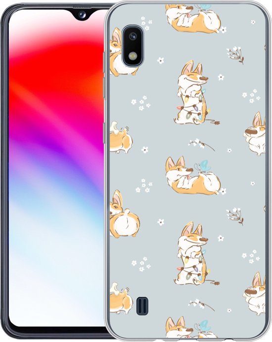 Coque Samsung Galaxy A10 - Motif - Chien - Corgi - Garçons - Filles - Enfants - Kids - Coque de téléphone en Siliconen
