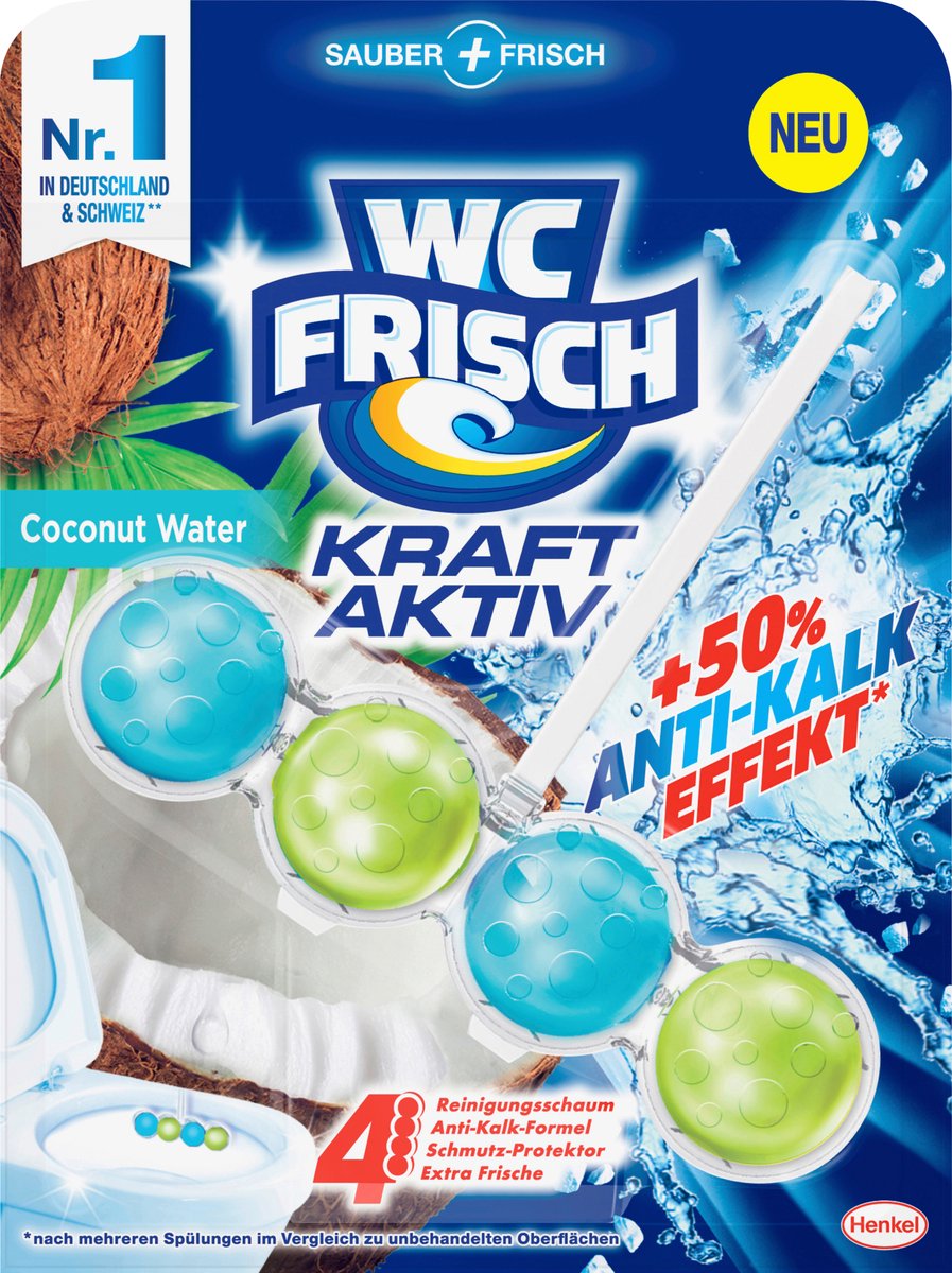 WC-Frisch Nettoyant WC Kraft Active Noix de coco, 1 pièce