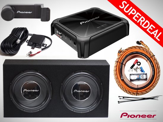 3000W Pioneer Subwoofers + Monoblock + Bass Controller + 20mm2 Kabelset +  Telefoonhouder | bol.com