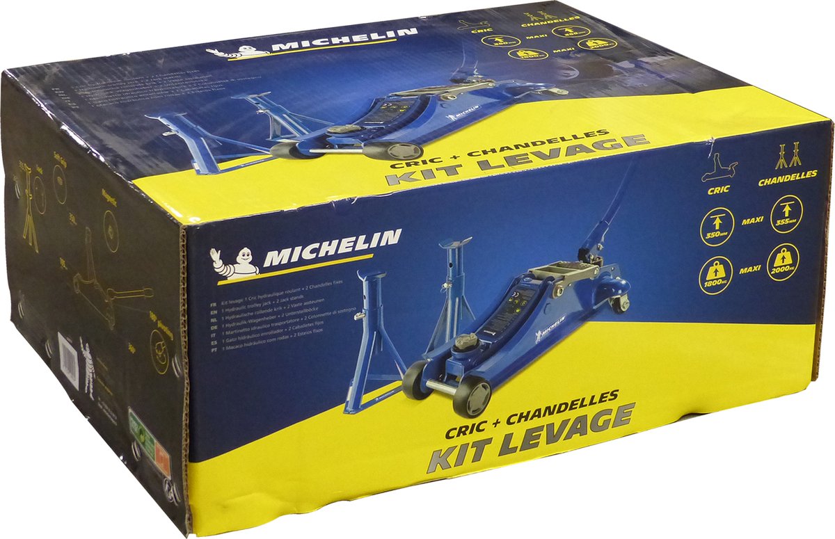 Cric Hydraulique Michelin - Cric de Garage - Capacité de levage 2.25T