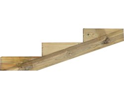 Tuintrap lui vuren geimpregneerd - Trapbalk 3 treden