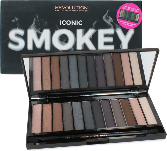 Makeup Revolution Iconic Smoky Oogschaduw Palette | bol