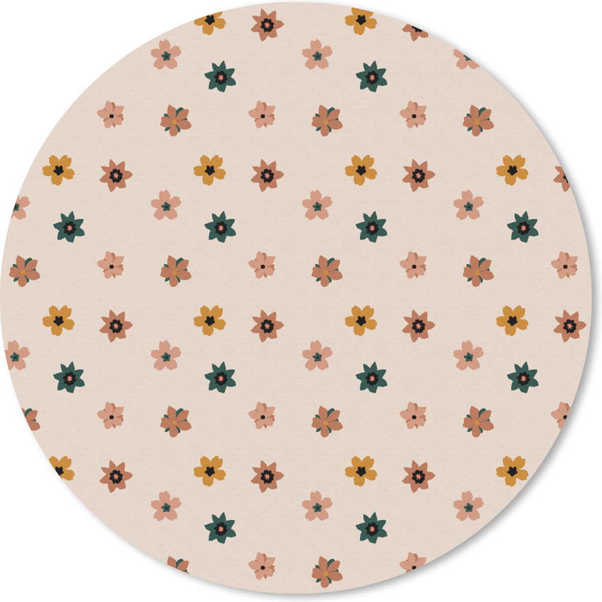 Muismat rond 20x20 cm - Mousepad Bloemen - Patronen - Stippen - Ronde muismatten
