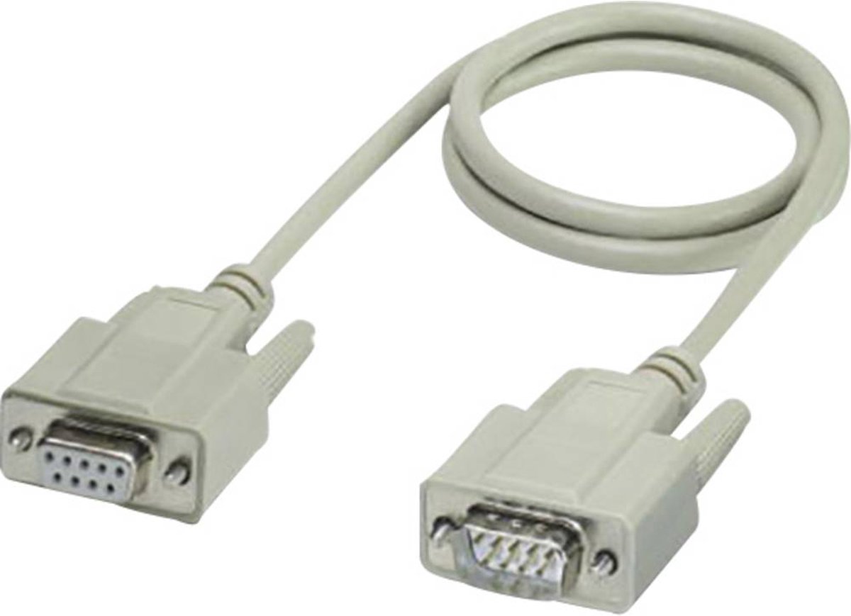 Phoenix Contact Serieel Parallel Aansluitkabel [1X D-Sub Bus 9-Polig - 1X D-Sub Stekker 9-Polig] 1 M Wit