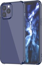 Mobigear Hoesje geschikt voor Apple iPhone 12 Telefoonhoesje Hardcase | Mobigear Crystal Backcover | iPhone 12 Case | Back Cover - Transparant /Blauw | Transparant,blauw