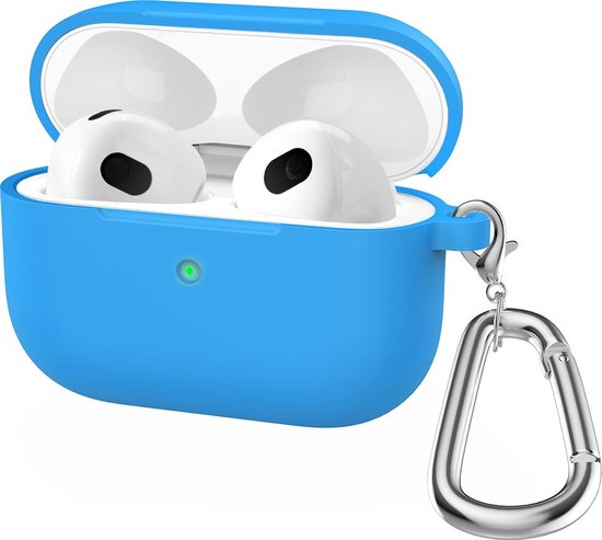 Mobigear Hoesje geschikt voor Apple AirPods 3 Hoesje Flexibel Siliconen | Mobigear Classic - Blauw