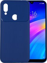 Mobigear Hoesje geschikt voor Xiaomi Redmi 7 Telefoonhoesje Flexibel TPU | Mobigear Color Backcover | Redmi 7 Case | Back Cover - Blauw