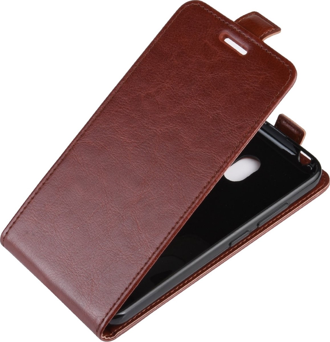 Mobigear Telefoonhoesje geschikt voor Nokia 2.2 Hoesje | Mobigear Flipcase | Pasjeshouder voor 1 Pasje | Telefoonhoesje voor Pinpas / OV Kaart / Rijbewijs - Bruin