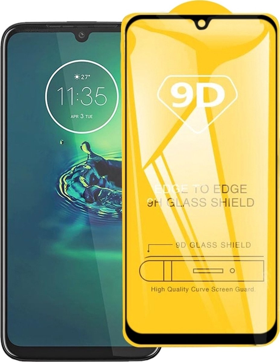 Mobigear Screenprotector geschikt voor Motorola Moto G8 Plus Glazen | Mobigear Premium Screenprotector - Case Friendly - Zwart