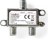 Nedis Satelliet-Combiner - 5-862 MHz - 950-2400 MHz - 75 Ohm - DC Power pass - Zink - Zilver