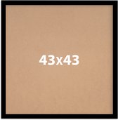 Fotolijst 40x40 cm - Zwart - met plexiglas