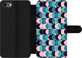 Bookcase Geschikt voor iPhone SE 2020 telefoonhoesje - Meisjes - Verf - Patronen - Girl - Kids - Kinderen - Met vakjes - Wallet case met magneetsluiting