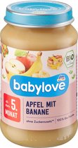 babylove Babymaaltijd 5+ Maanden - Appel-banaan puree - 100% biologische kwaliteit - 190g