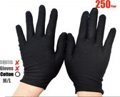 Witte Katoenen Handschoen - Handschoenen - Handschoenen Cotton - Gloves Soft Cotton Gloves Coin Jewelry Silver Inspection Gloves Stretchable Lining Glove - ZWART Maat M/L 500Stuks/250Paar      M/L    ………..    SQGTR
