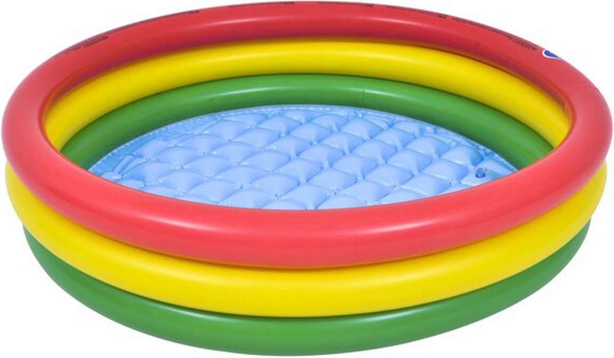 Zwembad Kleurrijk opblaasbaar 3 ringen 100cm