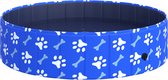 PawHut Hondenbad hondenzwembad hondenbad waterbak opvouwbaar Ø120 x 30 h cm D01-031V02