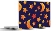 Laptop sticker - 14 inch - Sterren - Nacht - Patronen - Kind - 32x5x23x5cm - Laptopstickers - Laptop skin - Cover
