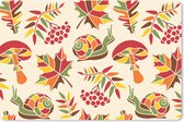 Muismat - Mousepad - Herfst - Slakken - Patroon - 27x18 cm - Muismatten