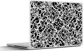 Laptop sticker - 11.6 inch - Patroon - Abstract - Zwart Wit - 30x21cm - Laptopstickers - Laptop skin - Cover