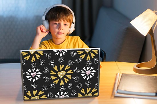 Sticker ordinateur portable - 12,3 pouces - Fille - Coeur - Motifs - Fille - Kids - Enfants