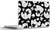 Laptop sticker - 10.1 inch - Meiden - Puzzel - Hart - Patronen - Girl - Kids - Kinderen - 25x18cm - Laptopstickers - Laptop skin - Cover