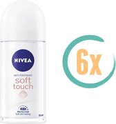 6x Nivea Soft Touch deoroller 50ml