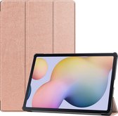 Mobigear Tablethoes geschikt voor Samsung Galaxy Tab S7 Plus Hoes | Mobigear Tri-Fold Bookcase - Roségoud