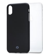 Mobilize Rubber Gelly Telefoonhoesje geschikt voor Apple iPhone XS Max Hoesje Flexibel TPU Backcover - Zwart