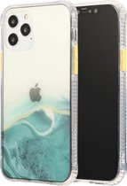 Mobigear Hoesje geschikt voor Apple iPhone 12 Telefoonhoesje Hardcase | Mobigear Gradient Backcover | iPhone 12 Case | Back Cover - Groen