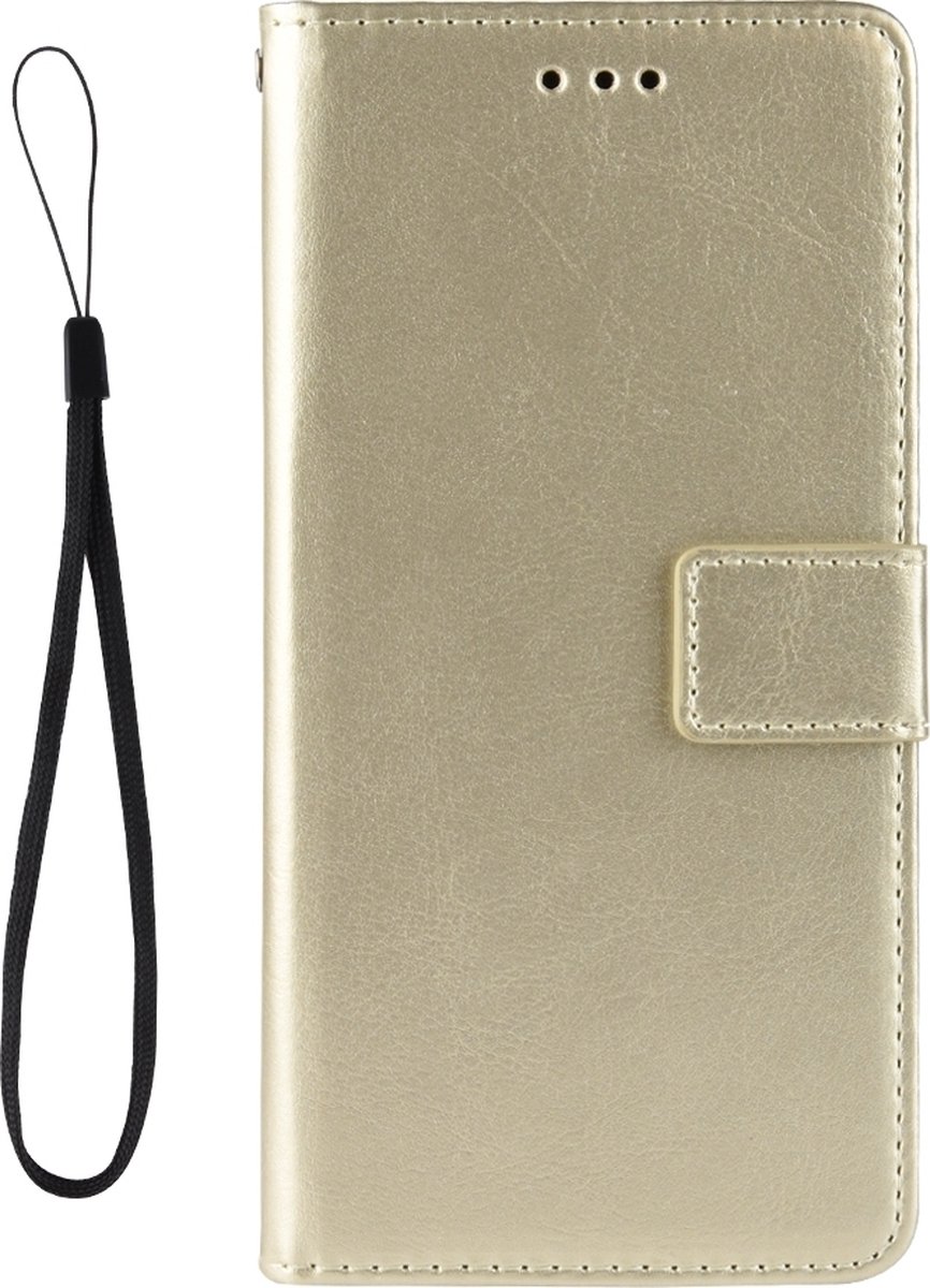 Mobigear Telefoonhoesje geschikt voor Nokia 3.2 Hoesje | Mobigear Wallet Bookcase Portemonnee | Pasjeshouder voor 3 Pasjes | Telefoonhoesje voor Pinpas / OV Kaart / Rijbewijs - Goud
