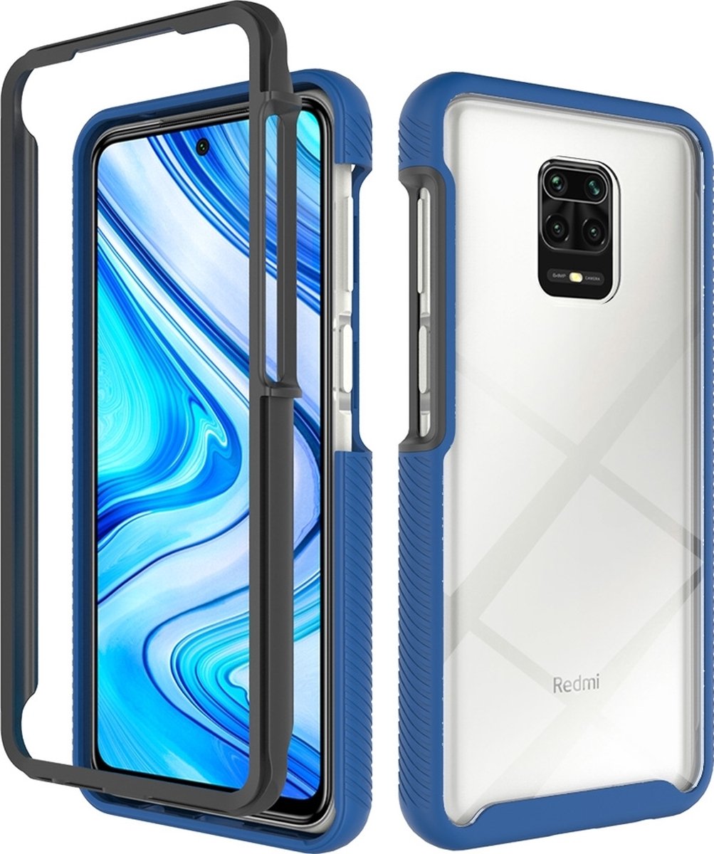 Mobigear Hoesje geschikt voor Xiaomi Redmi Note 9 Pro Telefoonhoesje Hardcase | Mobigear Two-Layer Backcover Shockproof | Schokbestendig Redmi Note 9 Pro Telefoonhoesje | Anti Shock Proof - Blauw