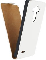 LG G4 Hoesje - Mobilize - Ultra Slim Serie - Kunstlederen Flipcase - Wit - Hoesje Geschikt Voor LG G4