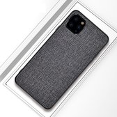 Mobigear Hoesje geschikt voor Apple iPhone 11 Pro Telefoonhoesje Hardcase | Mobigear Fabric Backcover | iPhone 11 Pro Case | Back Cover - Grijs