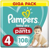 Pampers Baby Dry Nappy Pants - Maat 4 (9-15kg) - 108 stuks