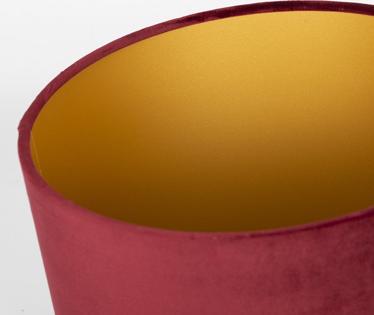 Uniqq Lampenkap velours rood Ø 30 cm - 20 cm hoog