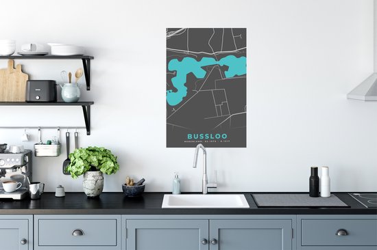 Affiche Plan de ville - Bussloo - Carte - Water - Nederland - Cartes - 60x90 cm