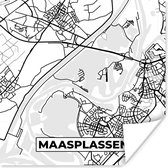 Poster Kaart - Maasplassen - Plattegrond - Stadskaart - Nederland - 75x75 cm