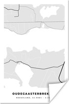 Poster City Map - Map - Map - Nederland - Oudegaasterbroken - 60x90 cm