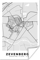 Affiche Plan de la ville - Pays- Nederland - Carte - Carte - Zevenbergen - 60x90 cm