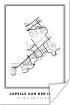 Poster Map – Capelle aan den IJssel – Zwart Wit – City Map - Map - 20x30 cm