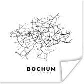 Poster Duitsland – Bochum – Stadskaart – Kaart – Zwart Wit – Plattegrond - 50x50 cm